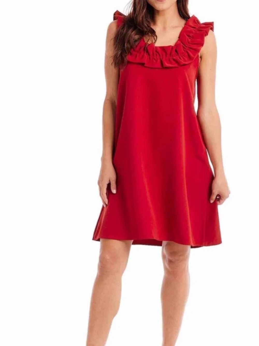 Mudpie Red Ruffle Mini Dress NWT